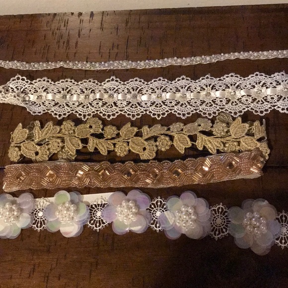 Other - Lace headband with beaded headband bundle